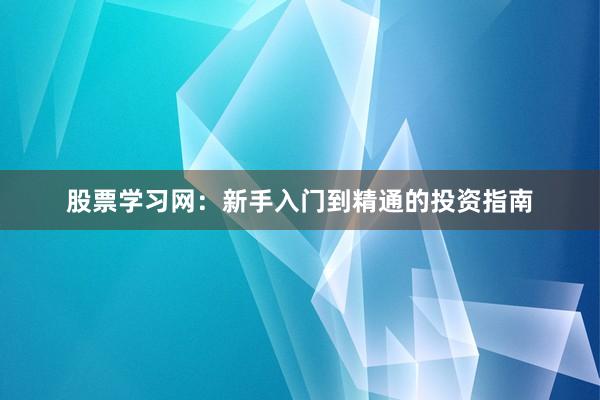 股票学习网：新手入门到精通的投资指南