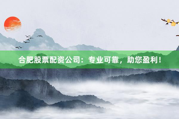 合肥股票配资公司：专业可靠，助您盈利！
