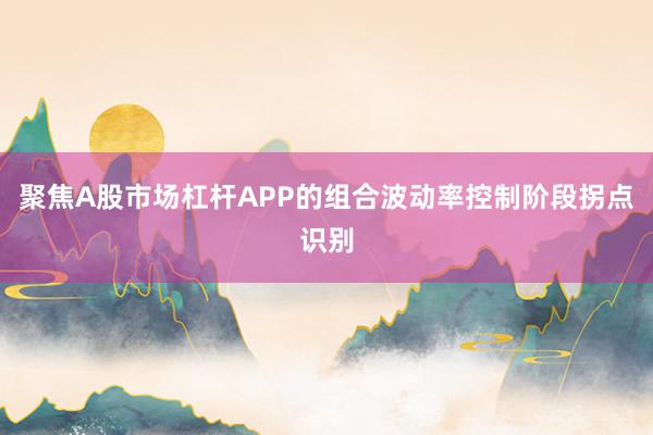 聚焦A股市场杠杆APP的组合波动率控制阶段拐点识别